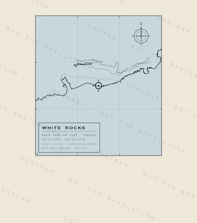 White Rocks chart, the full artwork printed on the back