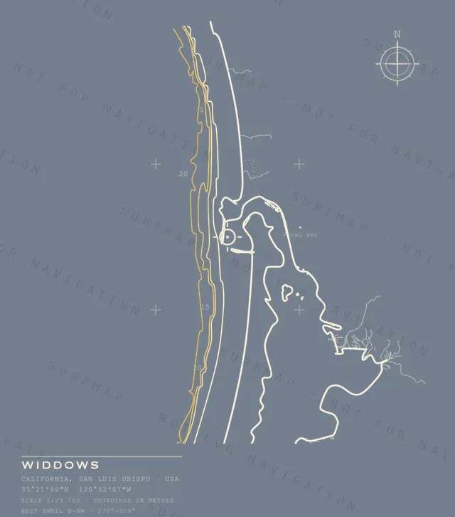 Widdows chart, the full artwork printed on the back
