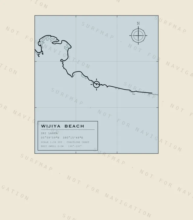 Wijiya Beach chart, the full artwork printed on the back