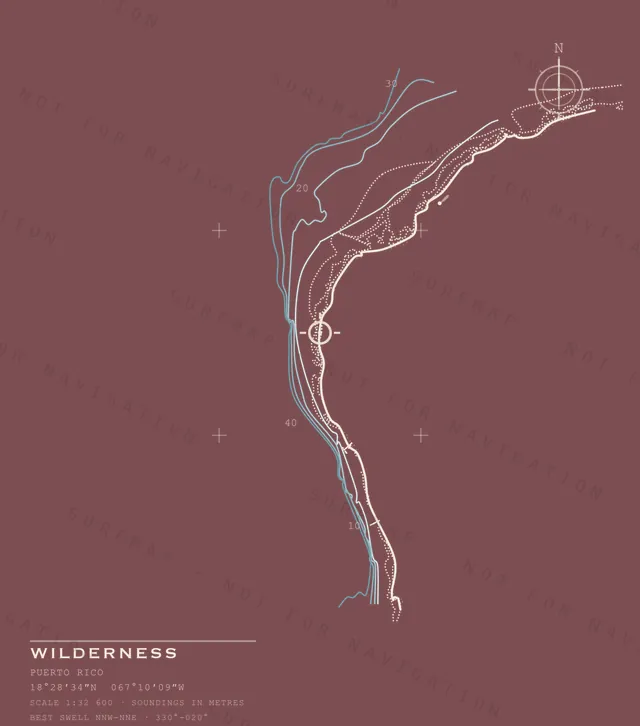 Wilderness chart, the full artwork printed on the back