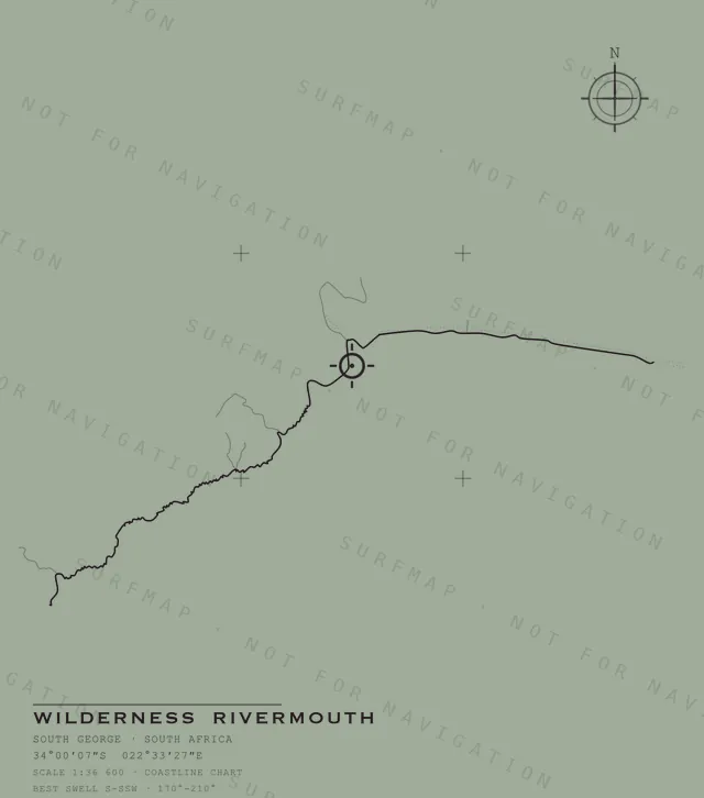Wilderness Rivermouth chart, the full artwork printed on the back