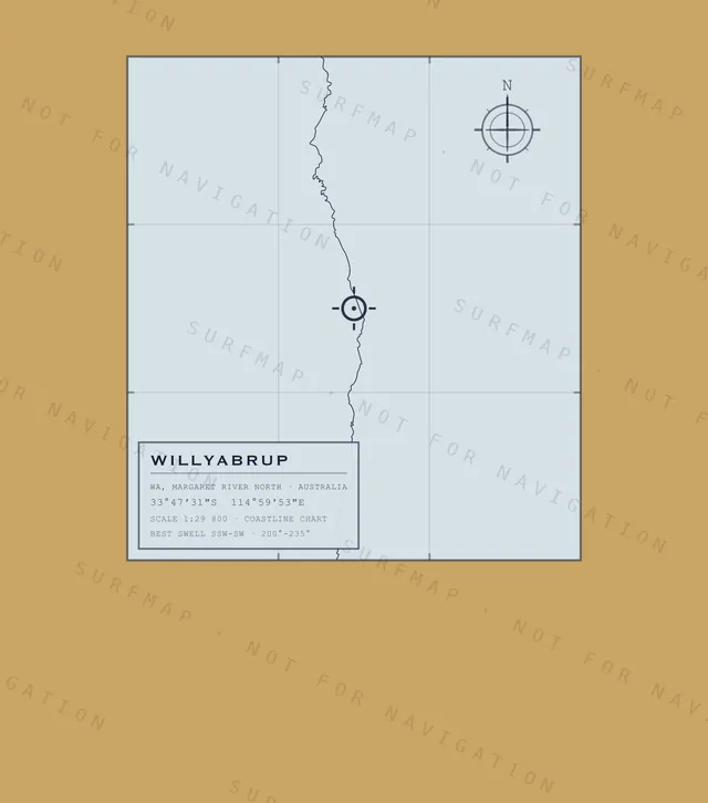 Willyabrup chart, the full artwork printed on the back