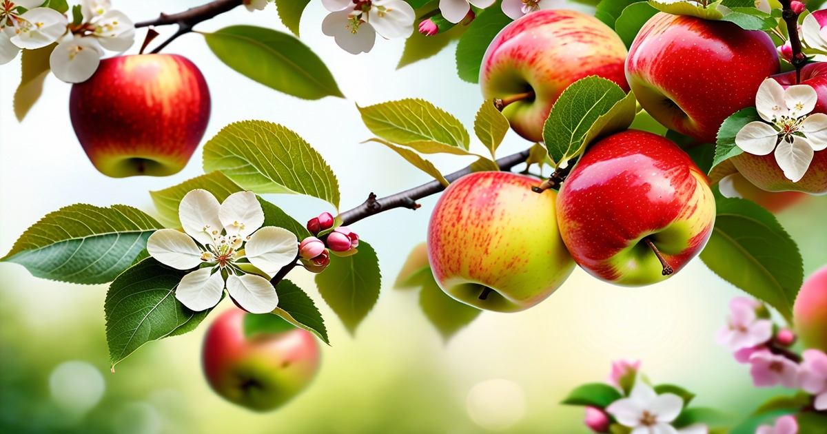 what is apple pectin - apple on a flowering branch