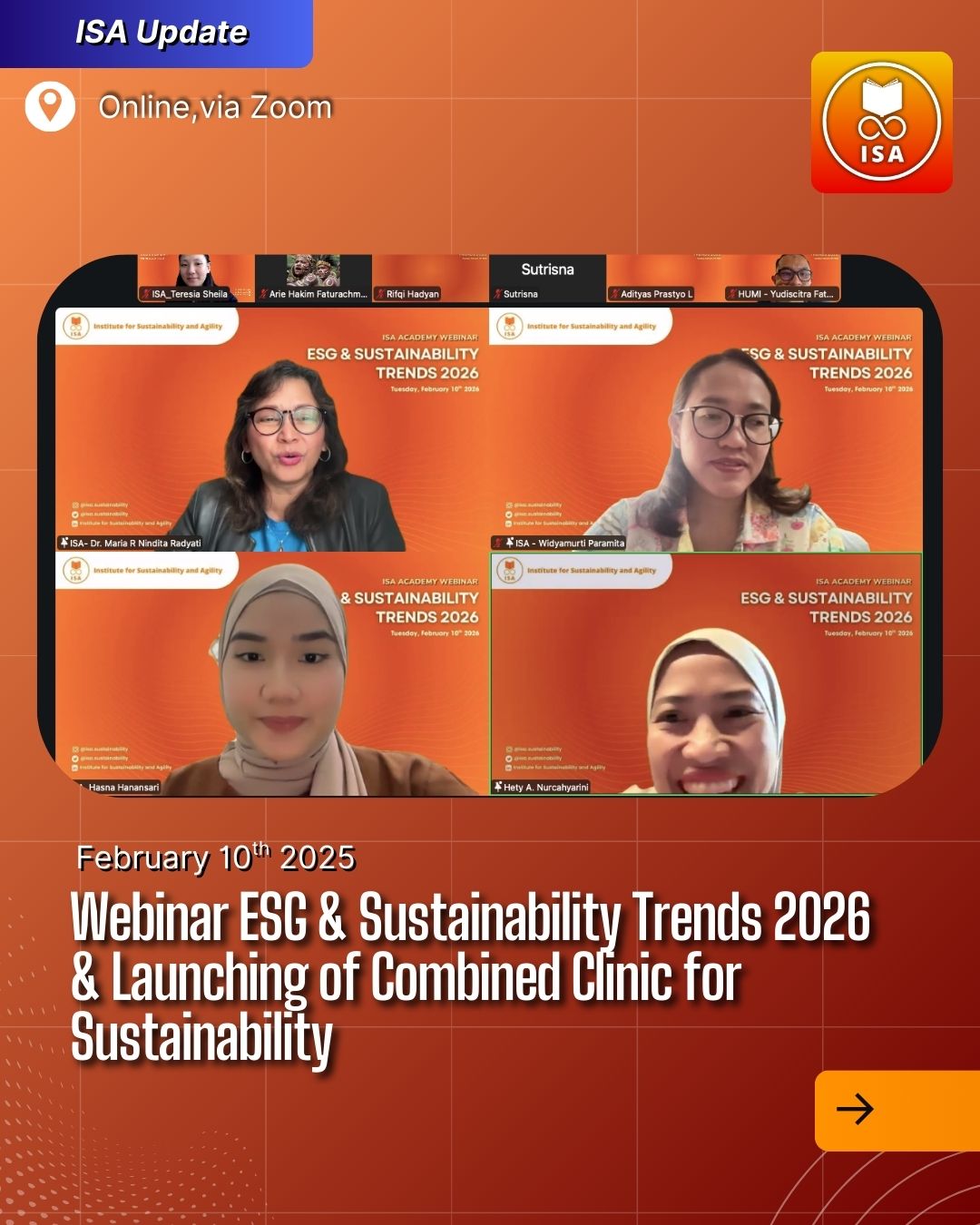 ISA Academy Webinar "ESG & Sustainability Trends 2026 & Launching of Combined Clinic for Sustainability" (7)