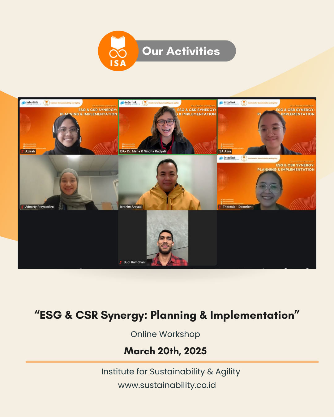 ISA Academy Workshop "ESG & CSR Synergy: Planning & Implementation" (4)