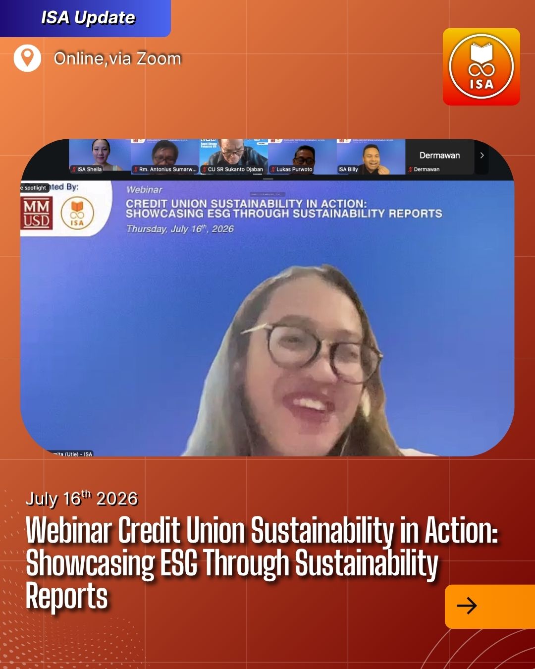 ISA Academy Webinar Credit Union Sustainability in Action: Showcasing ESG Through Sustainability Reports
 (7)