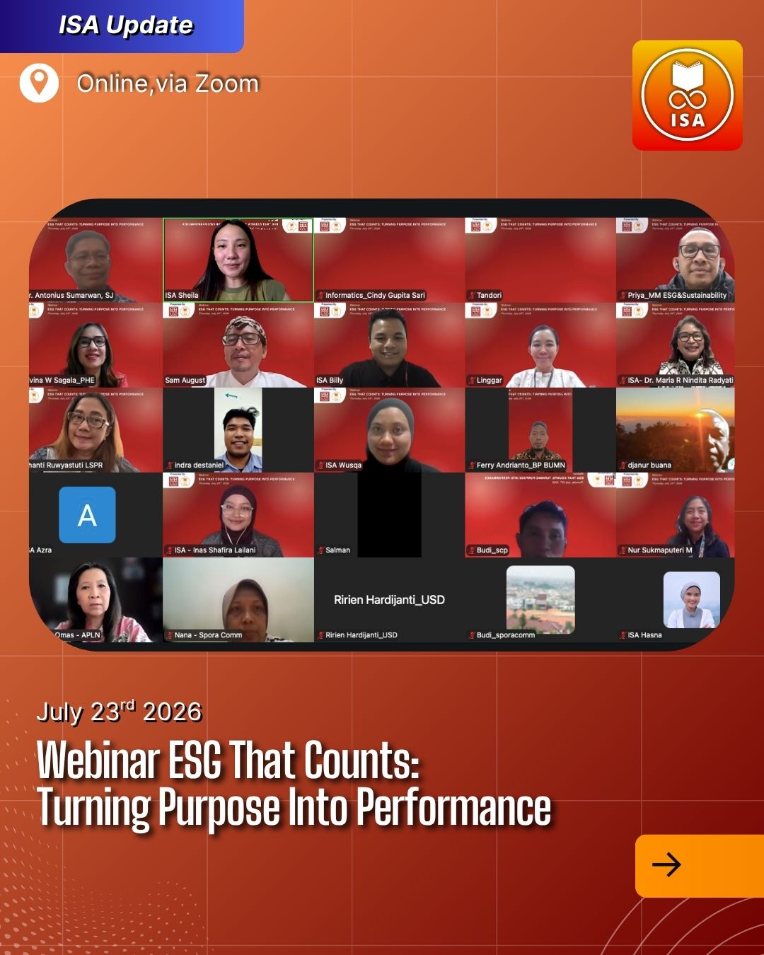 ISA Academy Webinar "ESG That Counts: Turning Purpose into Performance" (1)
