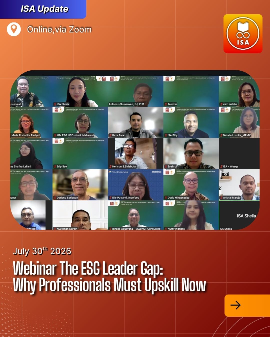 ISA Academy Webinar “The ESG Leader Gap: Why Professionals Must Upskill Now" (1)