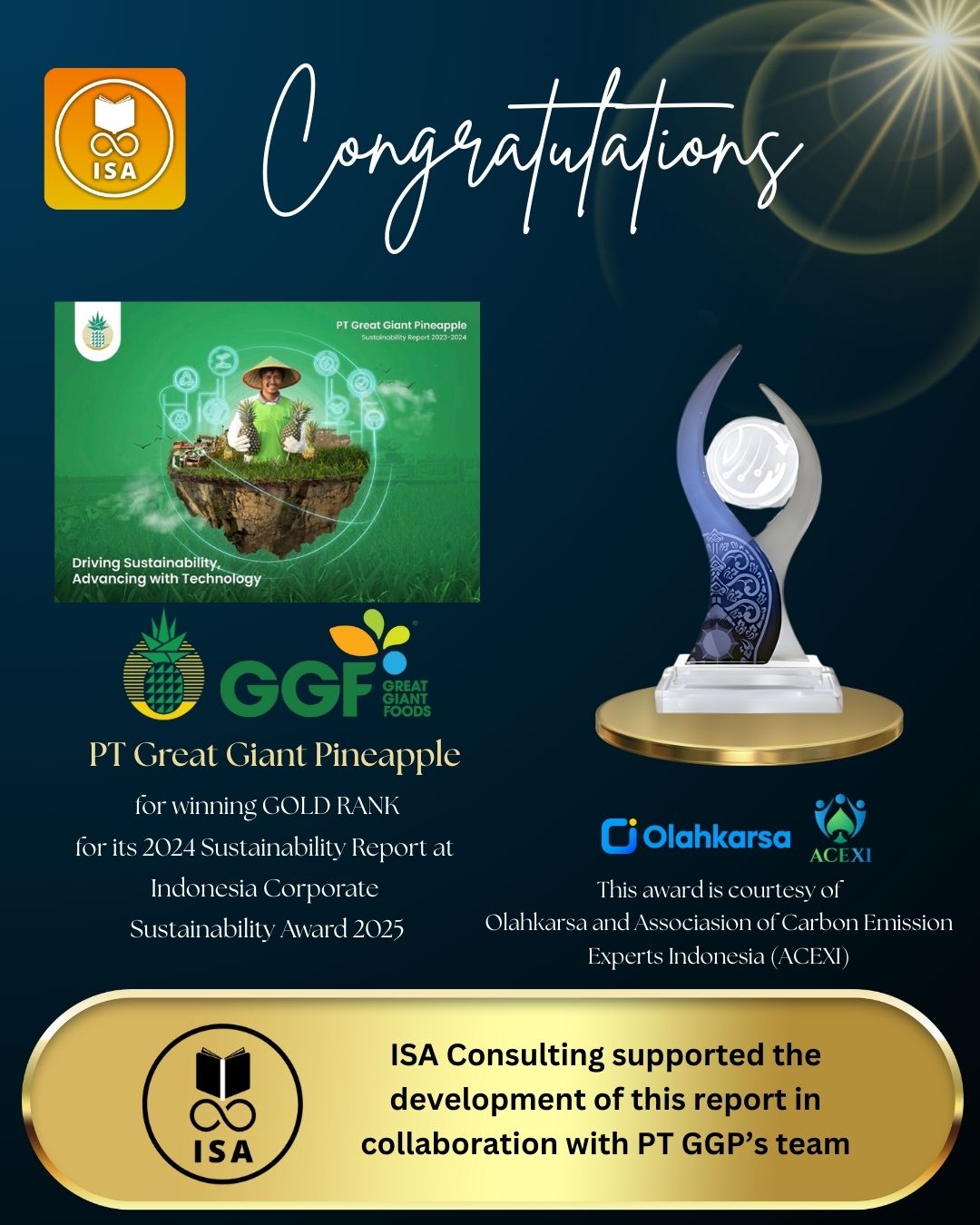 PT Great Giant Pineapple at Indonesia Corporate Sustainability Award (ICSA) 2025