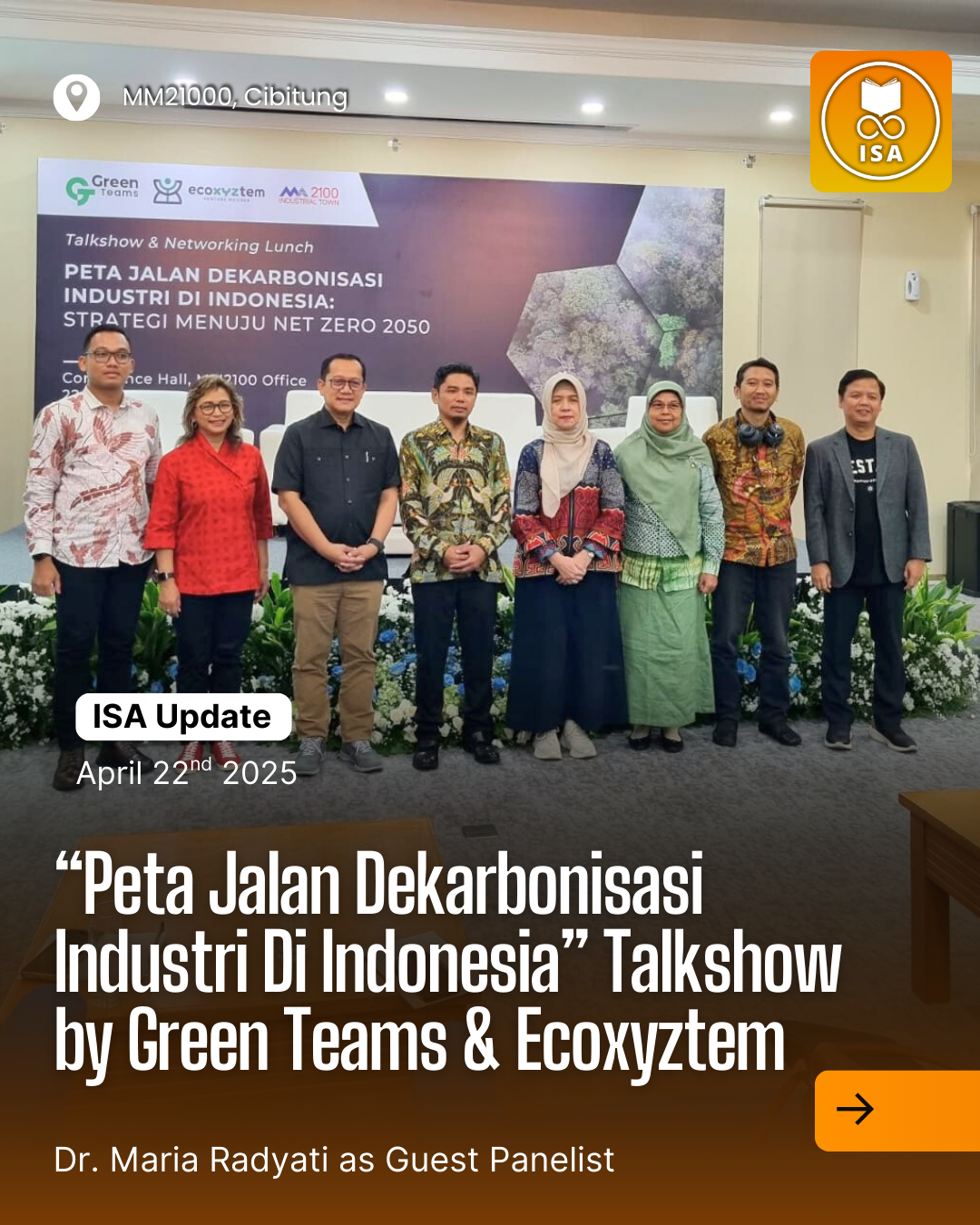 “Peta Jalan Dekarbonisasi Industri Di Indonesia” Talkshow by Green Teams & Ecoxyztem