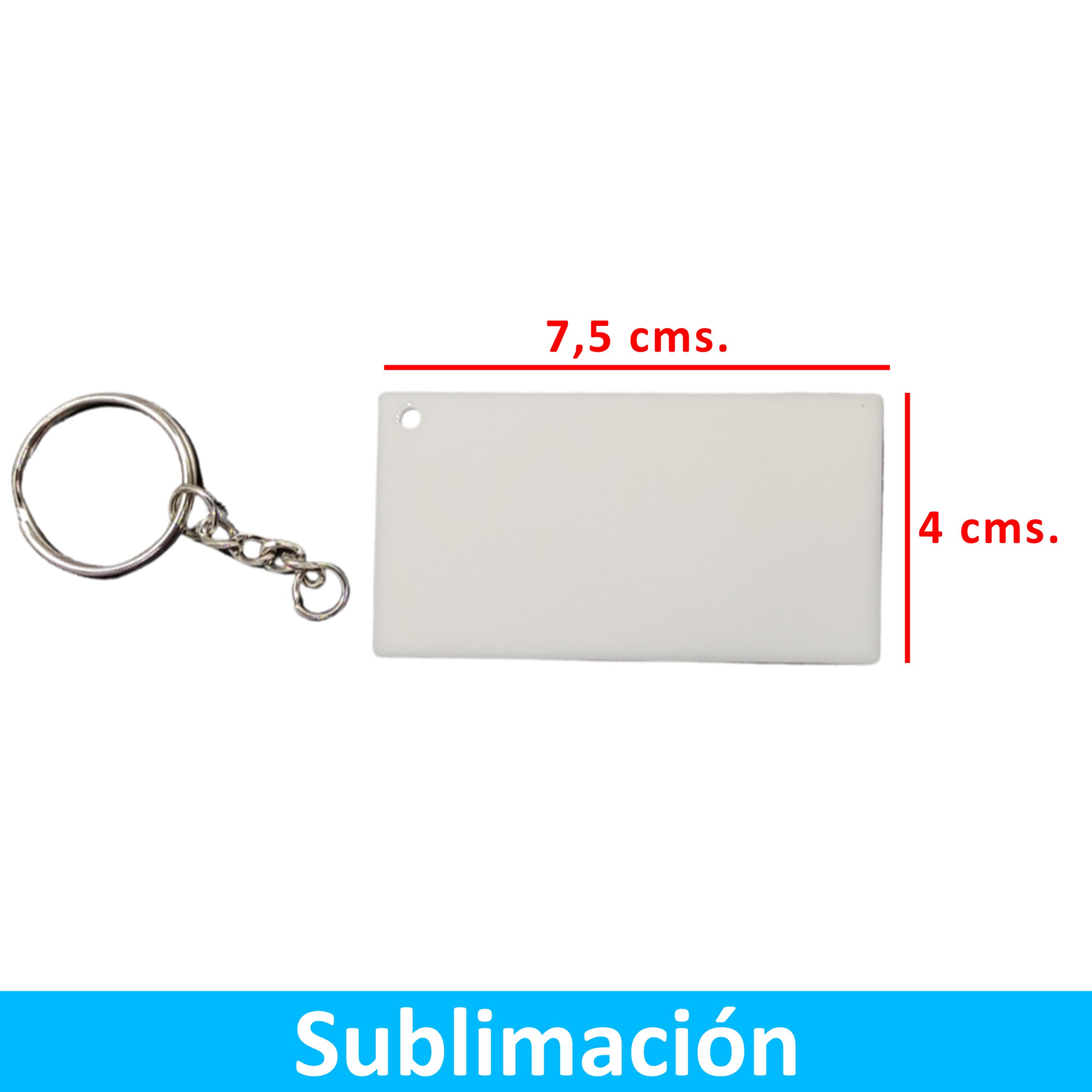 Llavero Acrílico Sublimable Rectangular NI25