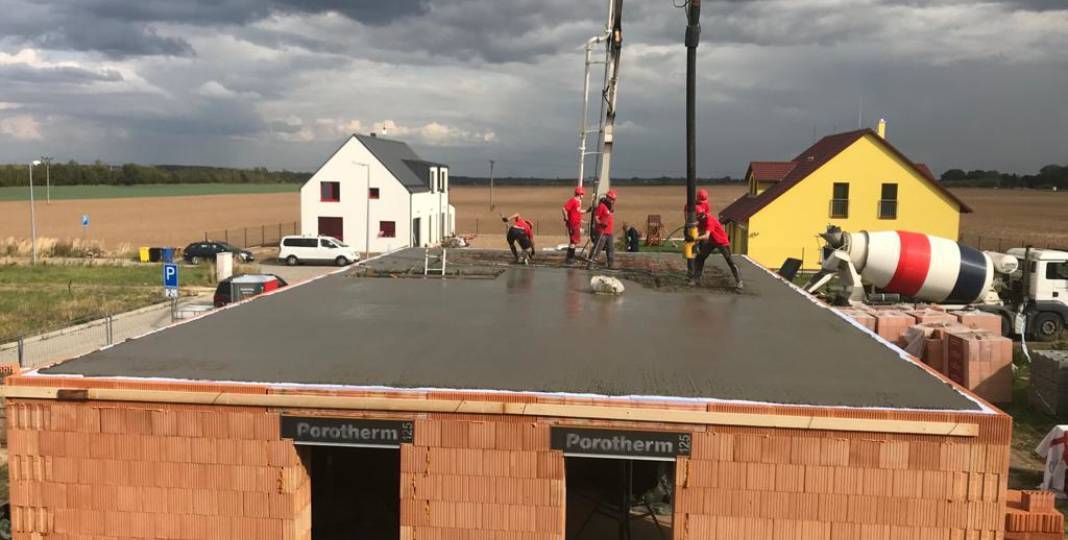 Sestavení a betonování stropu Porotherm