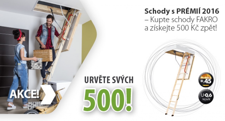 Akce! Kupte schody FAKRO a získejte 500 Kč zpět!