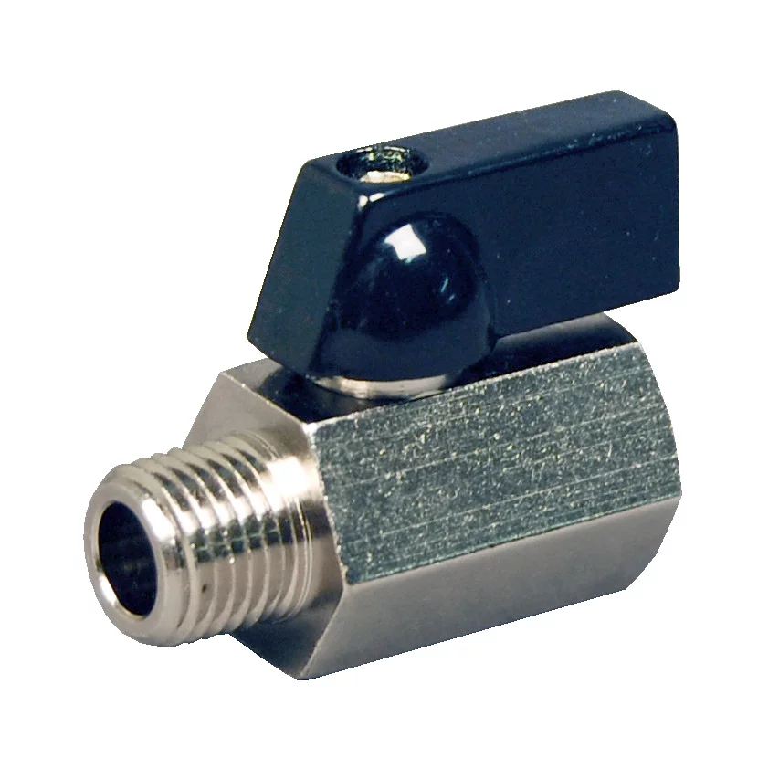 FK-32-0250CMF Chrome-Plated Mini Ball Valve M x F 1/4"