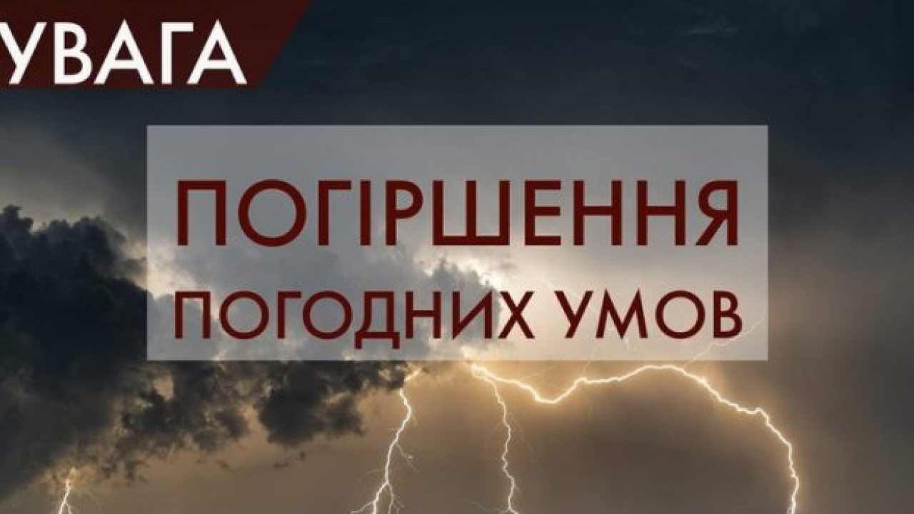 Попередження про небезпечні метеорологічні явища по Черкаській області