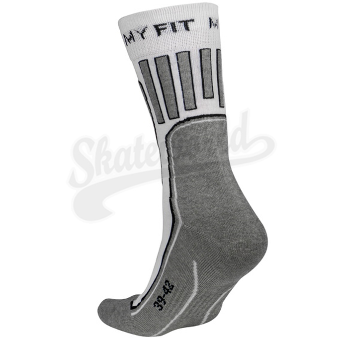 Görkorcsolya zokni | Powerslide My Fit Skate Sock white/grey