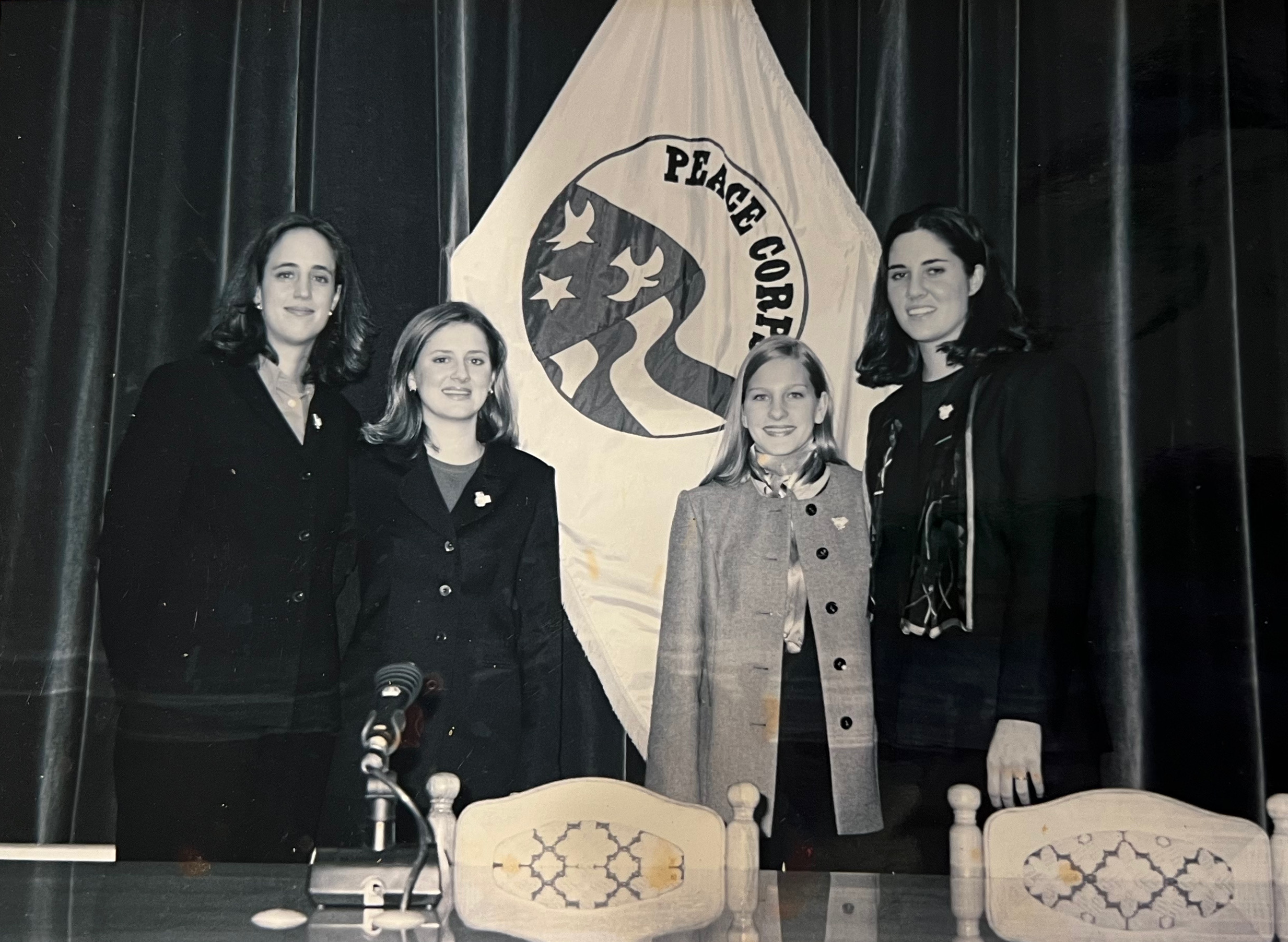 Vanderberg at inauguration for Peace Corps volunteers, Kyiv, Ukraine, 1999. Photo Courtesy: Laura Vanderberg