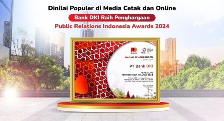 Dinilai Populer di Media Cetak dan Online, Bank DKI Raih PRIA 2024