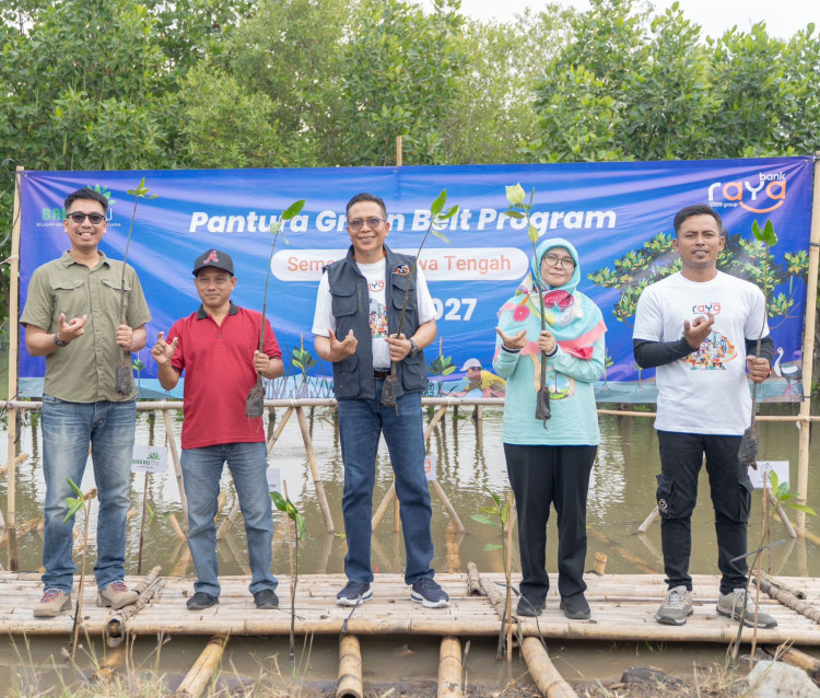 Bank Raya Tanam 3.500 Pohon Bakau, Dorong Literasi Hijau lewat Digitalisasi