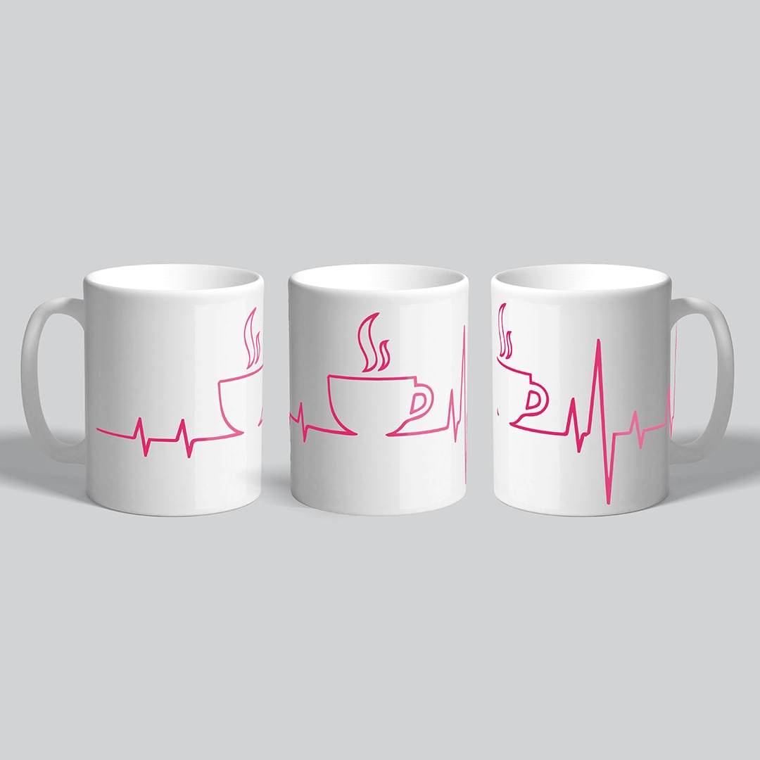 Coffee Is In My Heartbeat Coffee Mug