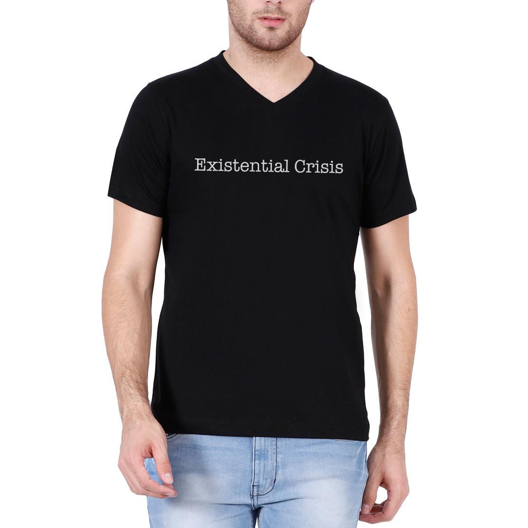 Existential Crisis Men's V Neck T Shirt - Swag Swami