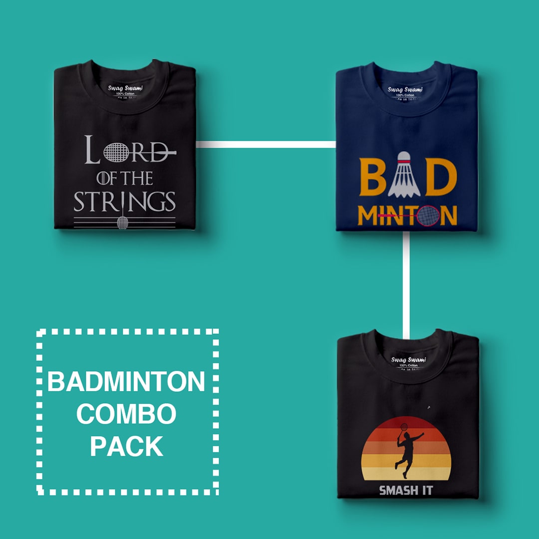 Badminton Combo Pack 1 Casual Cotton T Shirts