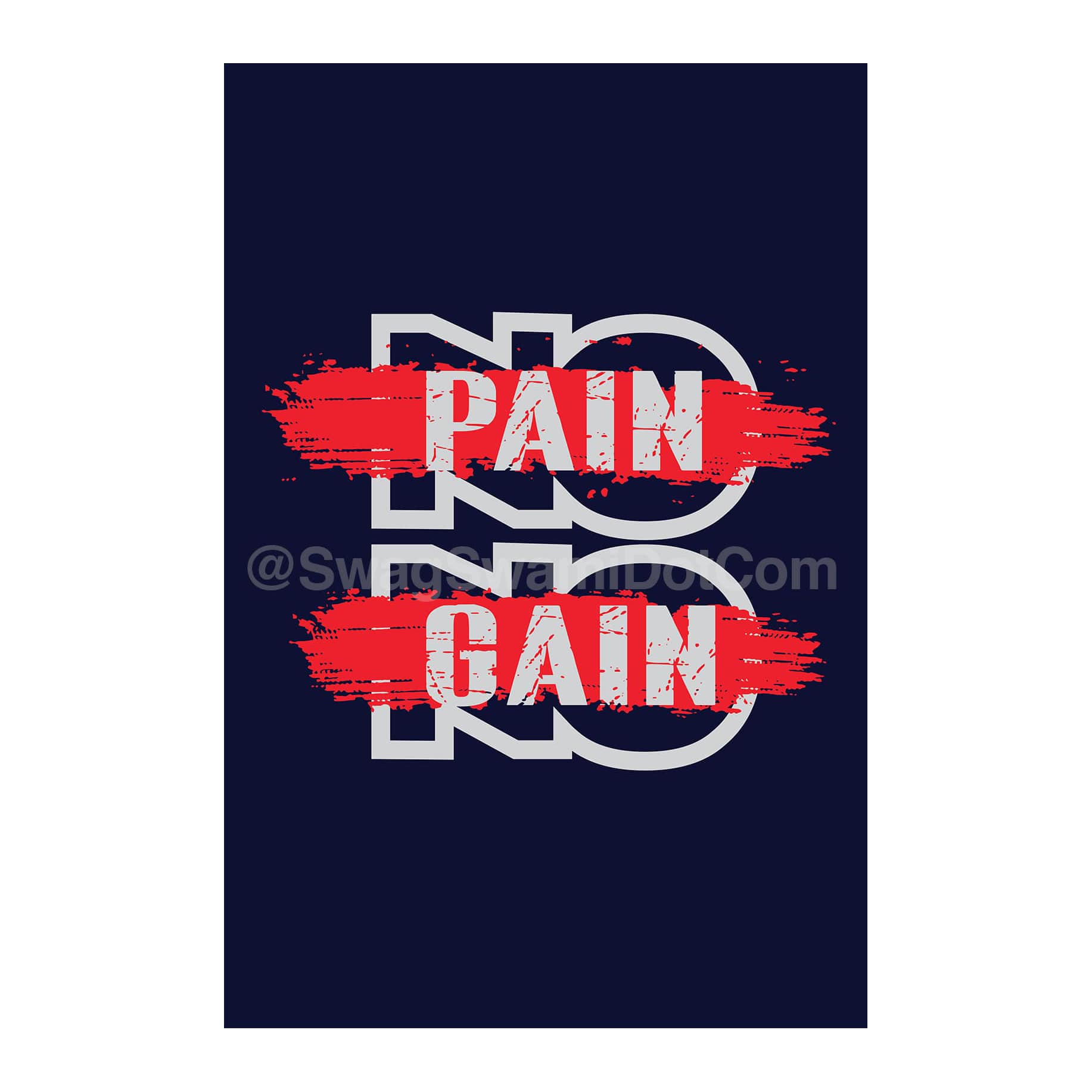 No Pain No Gain Fitness Workout Motivation Poster