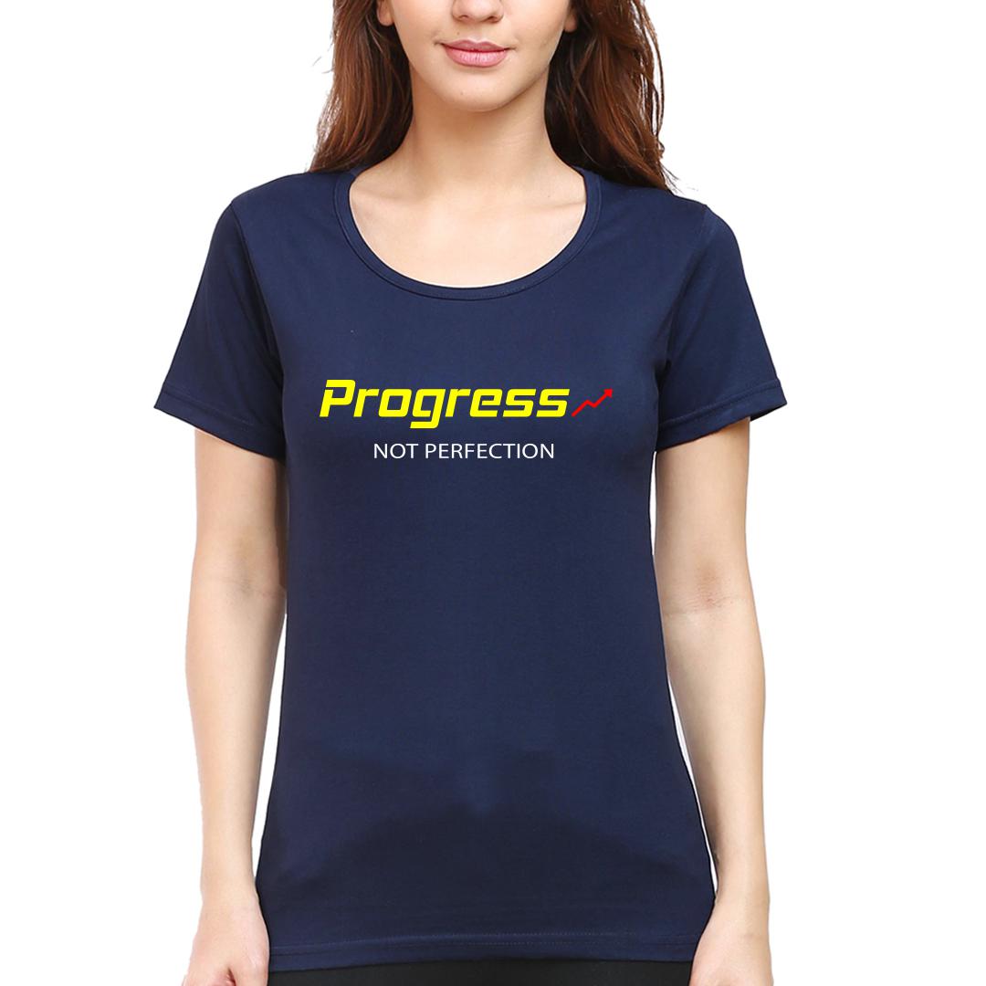 Progress Not Perfection Motivation For Fitness Freaks Dry Fit T