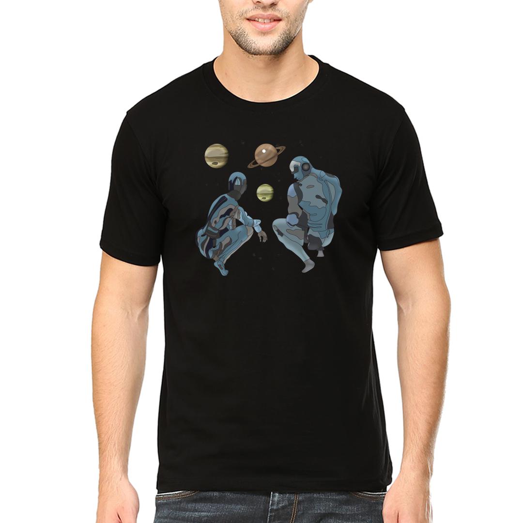 Ce3d7163 Searching For A New Planetmen Round Neck T Shirt Black Front