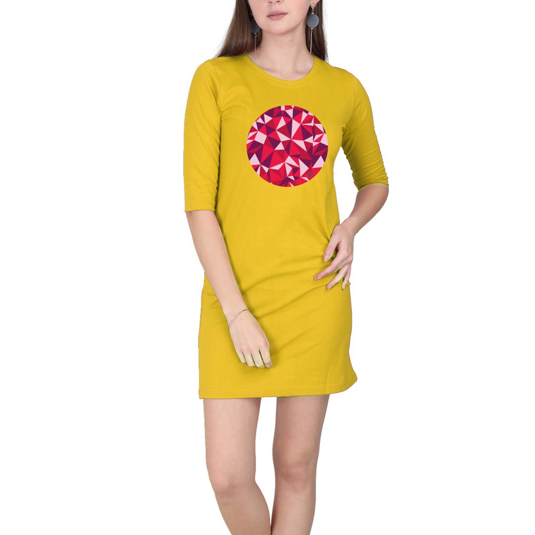 bright t shirt dress