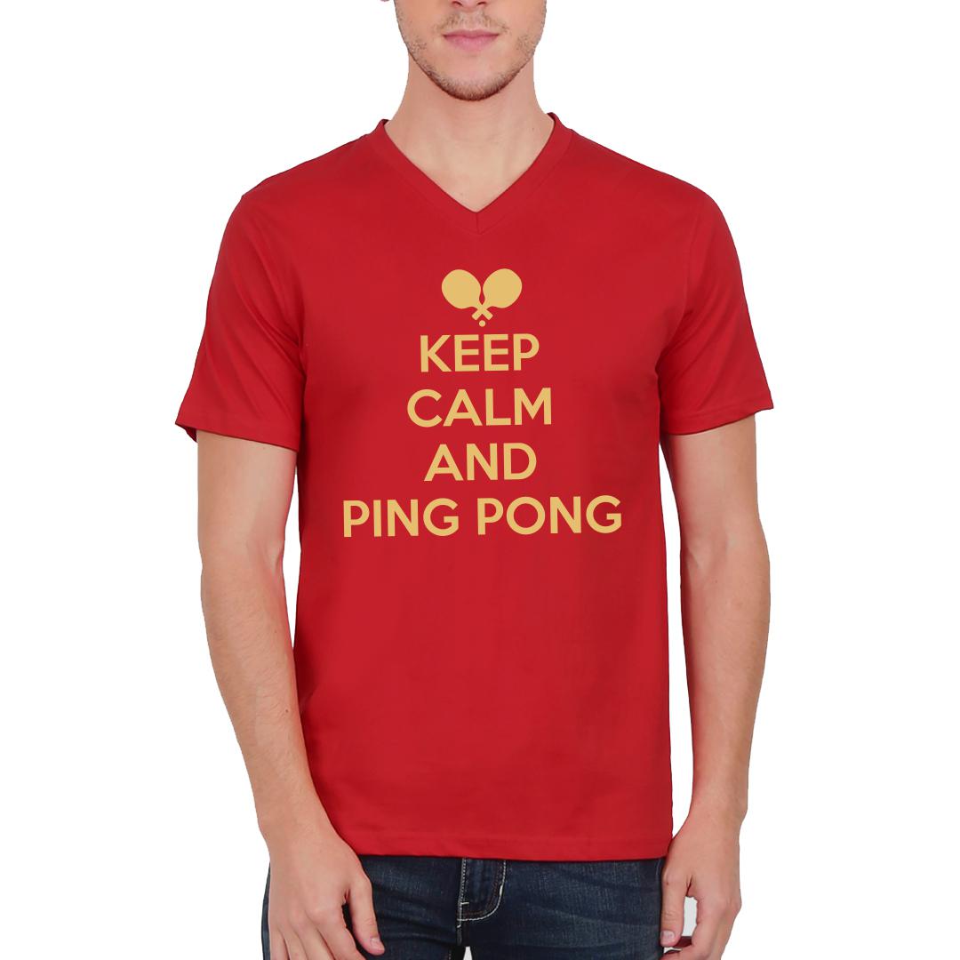 Keep Calm and Play Table Tennis Mens T-Shirt Player TT Ping Pong 
