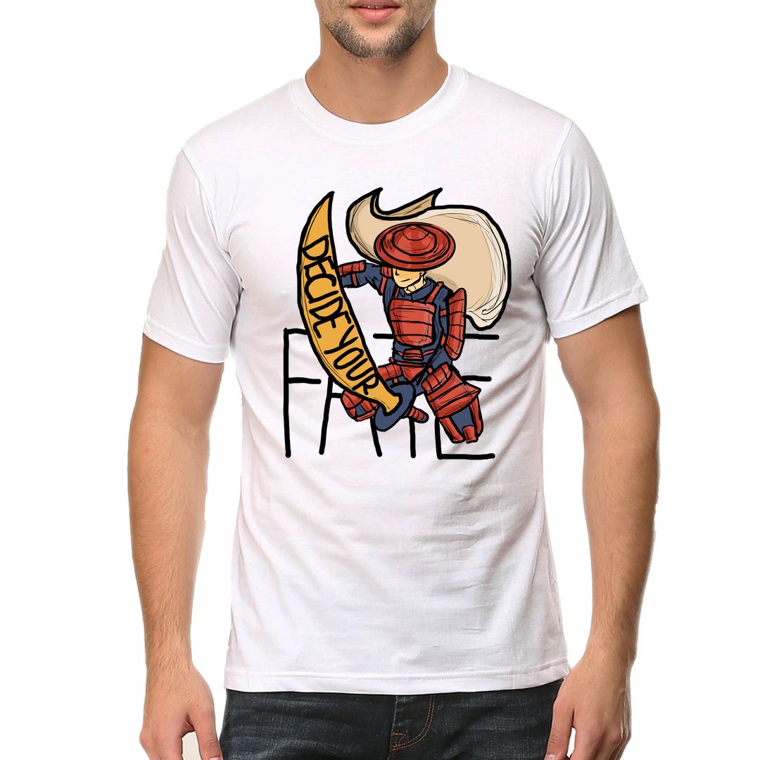 74602e50 Decide Your Fate Men T Shirt White Front.jpg