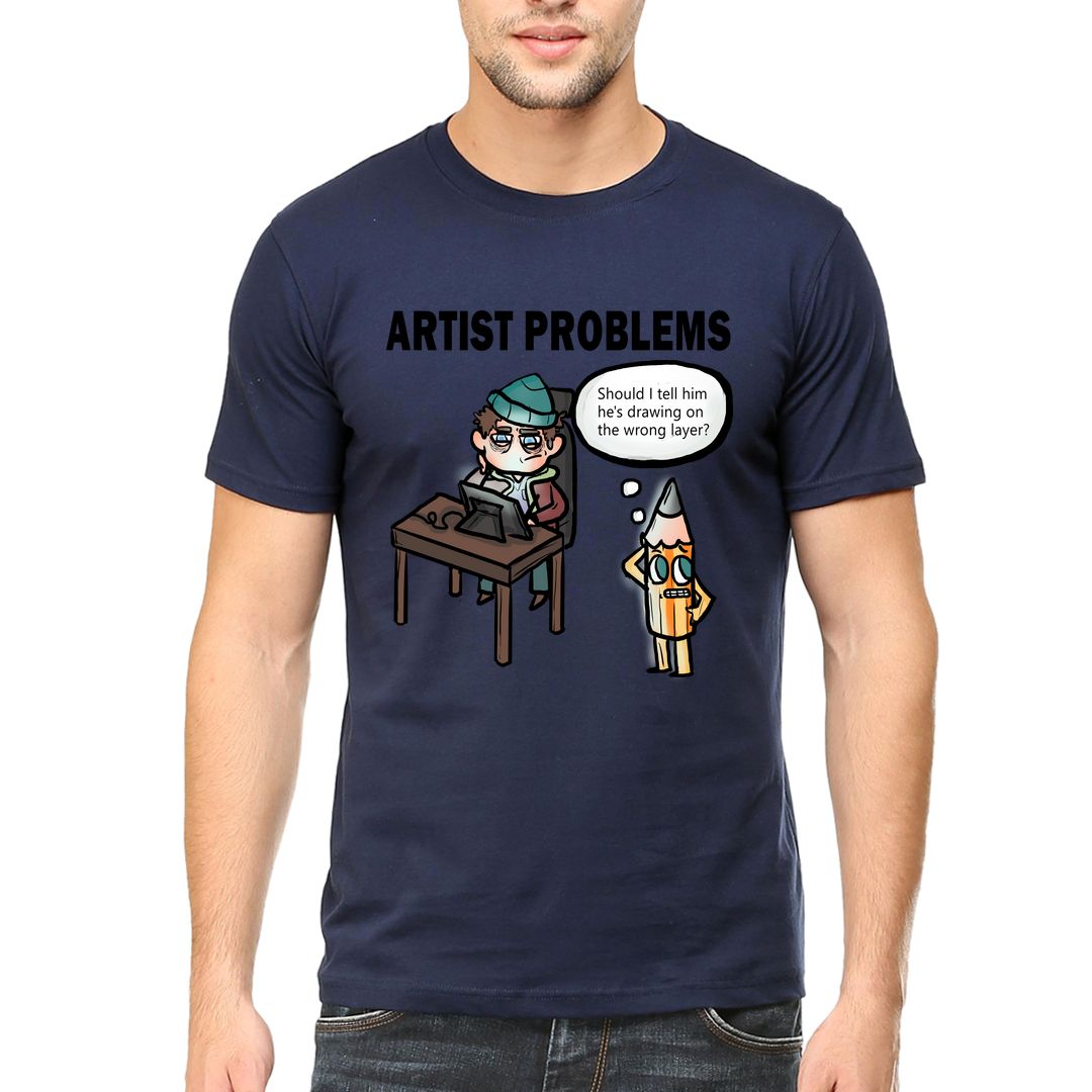 03cc8746 Artist Problems 3 Layers Men T Shirt Navy Front.jpg