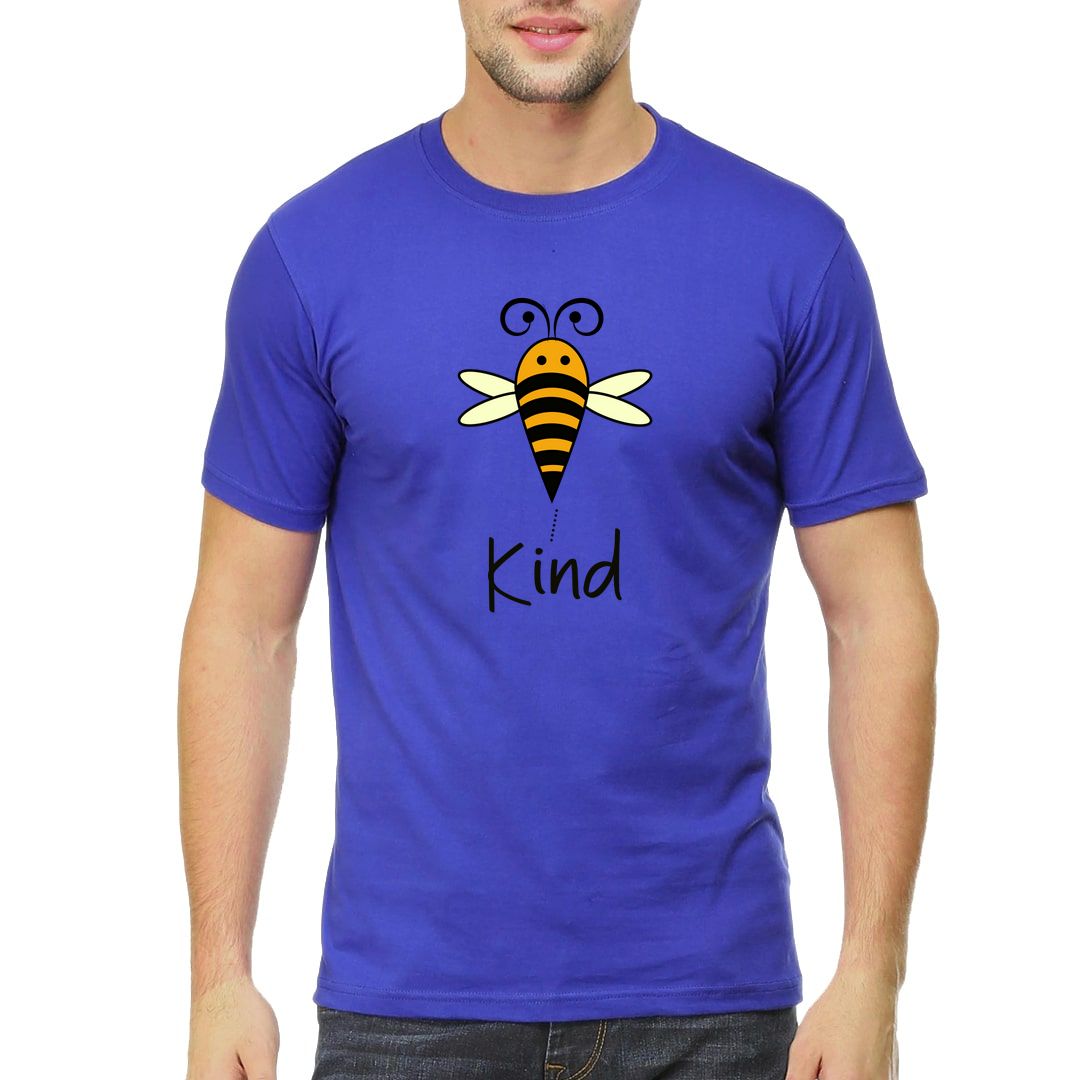 8c303e30 Bee Kind Men T Shirt Royal Blue Front.jpg