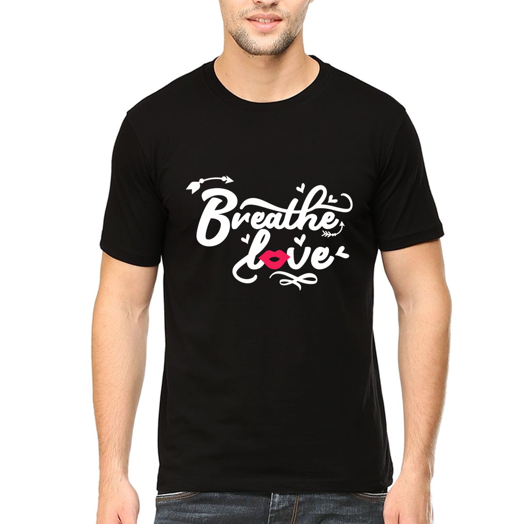 B78a8953 Breathe Love For Valentines Day Men T Shirt Black Front.jpg