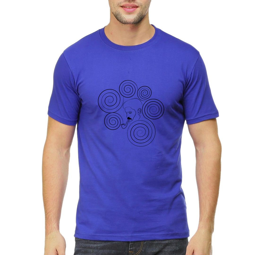 2f1f9e07 A Dude With Pipe Men T Shirt Royal Blue Front.jpg