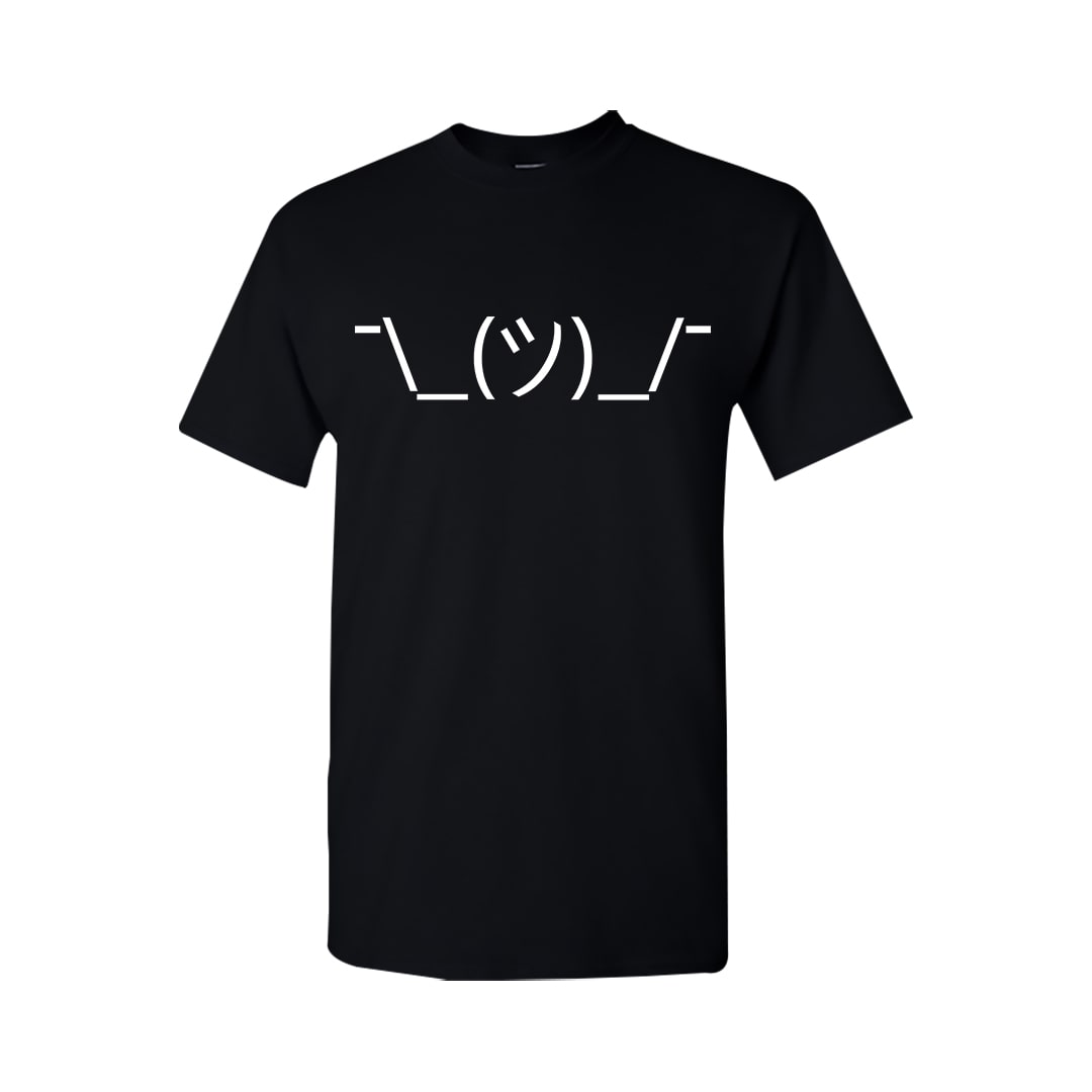 781a1442 Ascii Art Dont Care Glow In The Dark T Shirt