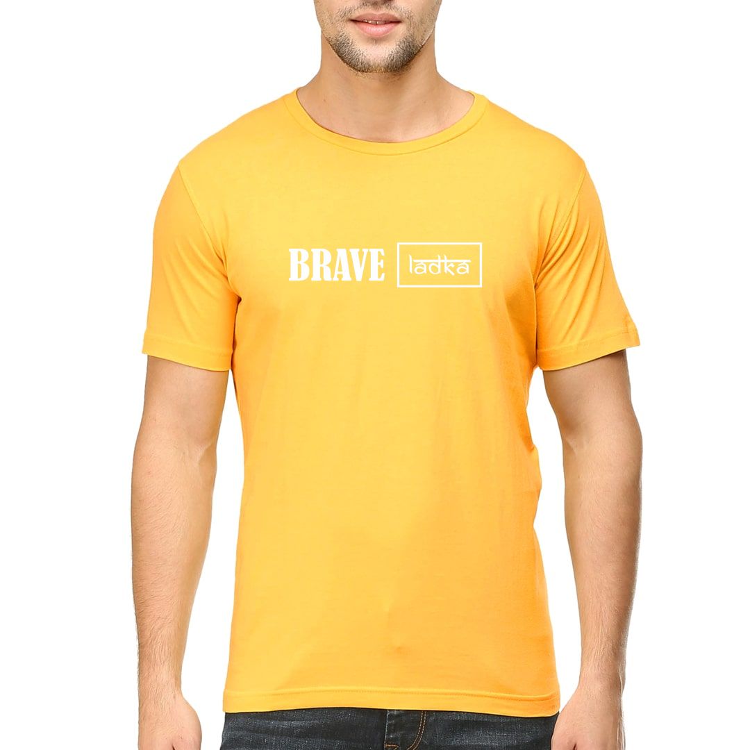 E97786ee Brave Ladka Men T Shirt Yellow Front.jpg