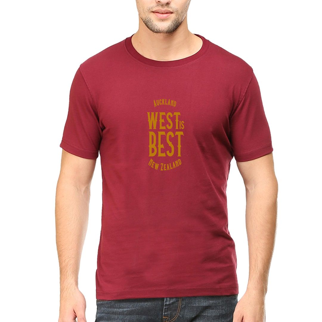 Ed750be6 Auckland West Is Best New Zealand Men T Shirt Maroon Front.jpg