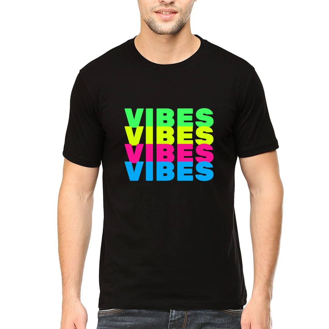 14aec63b Vibes Neon Colourful Design For Optimist Men T Shirt Black Front.jpg