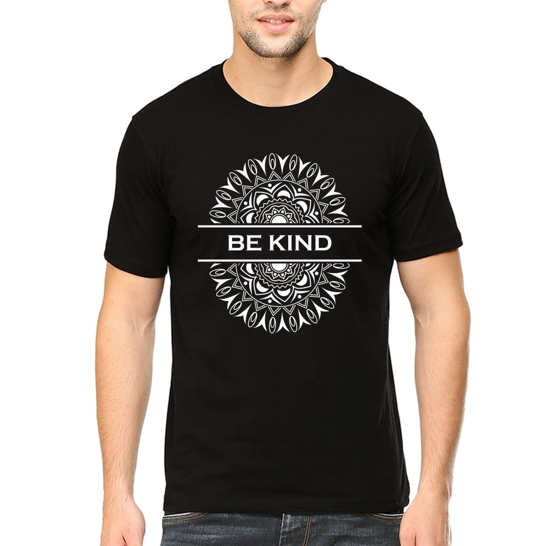 3e87b36b Be Kind Mandala Art Men T Shirt Black Front.jpg