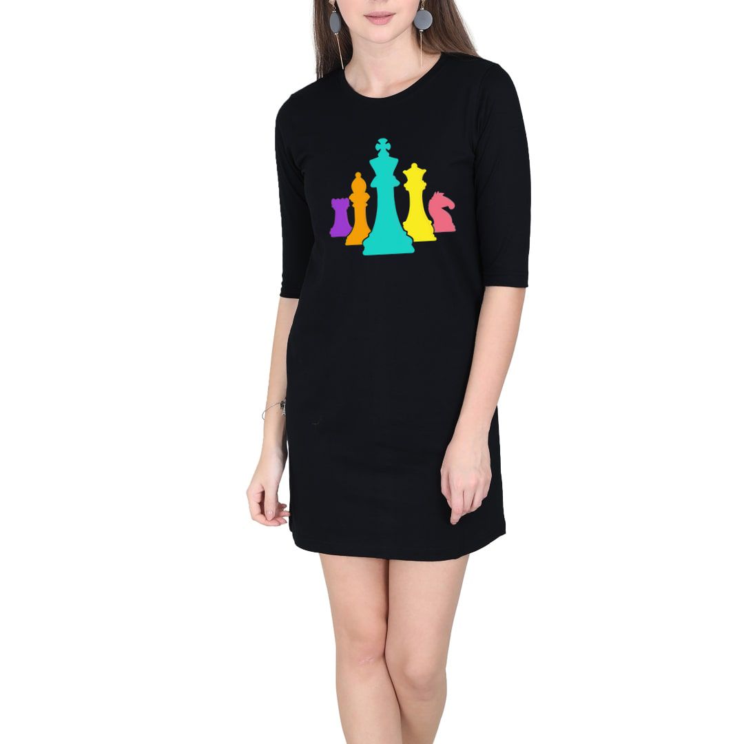 Ribbed T-shirt dress - Black - Kids | H&M IN