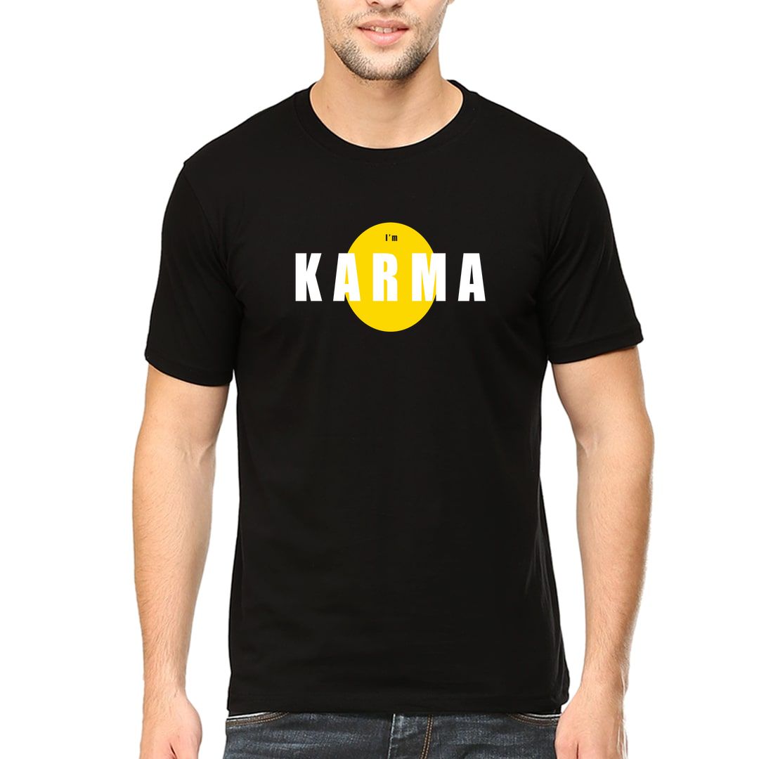 B1345e94 Im Karma Men T Shirt Black Front.jpg