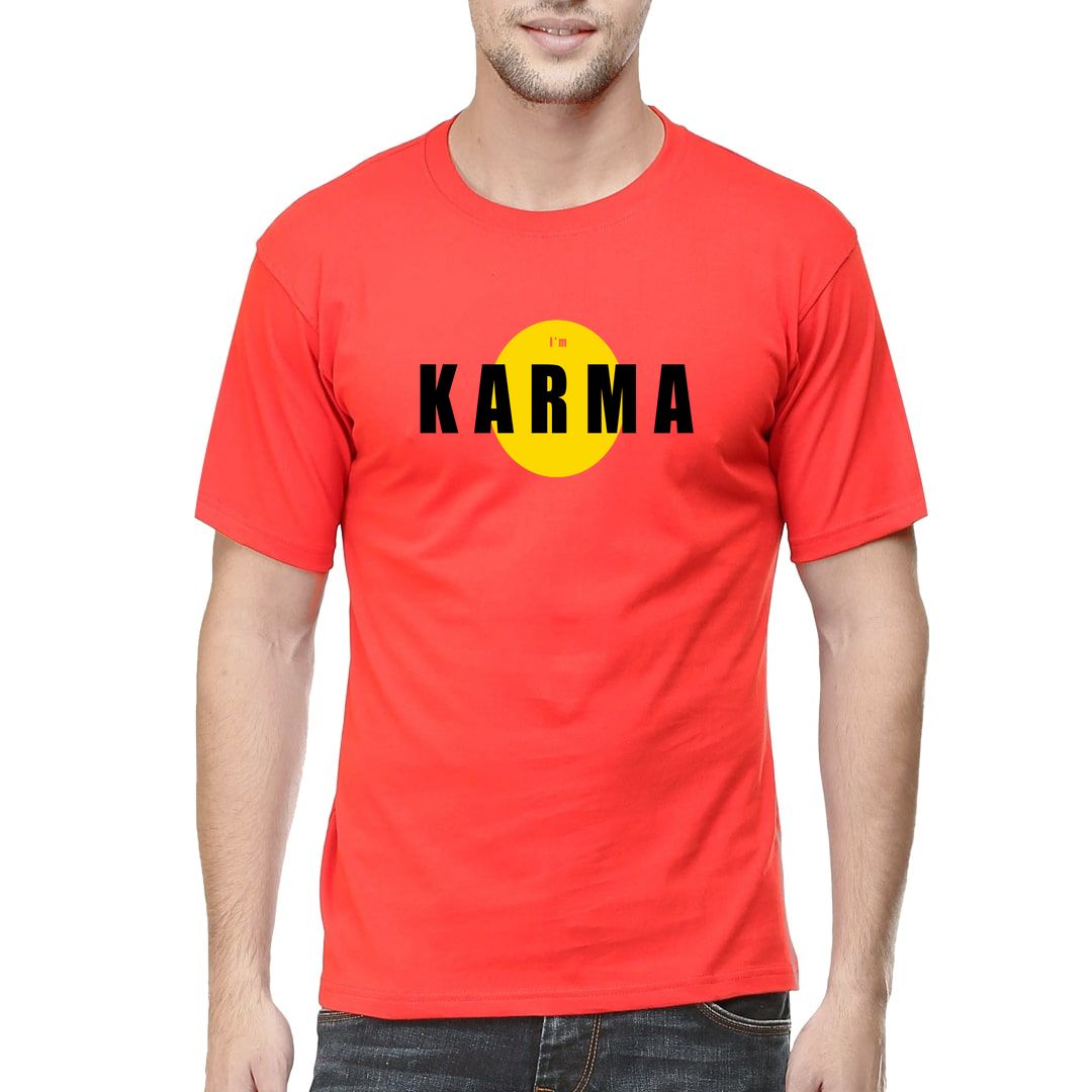 Dd836fef Im Karma Men T Shirt Red Front.jpg