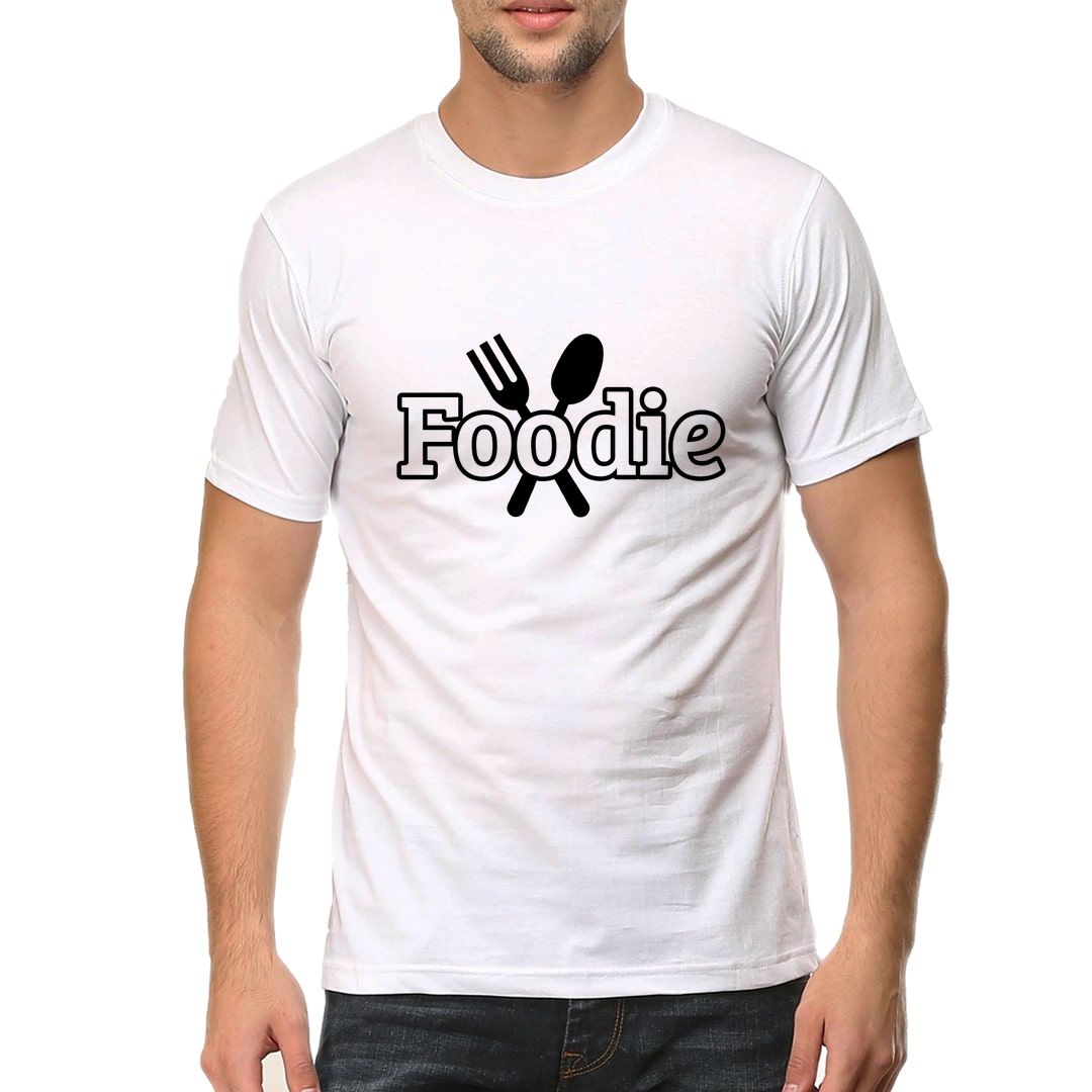 17a0dbb7 Foodie Men T Shirt White Front.jpg