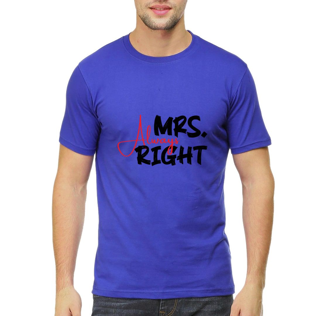 F0795c35 Mrs Always Right Men T Shirt Royal Blue Front.jpg