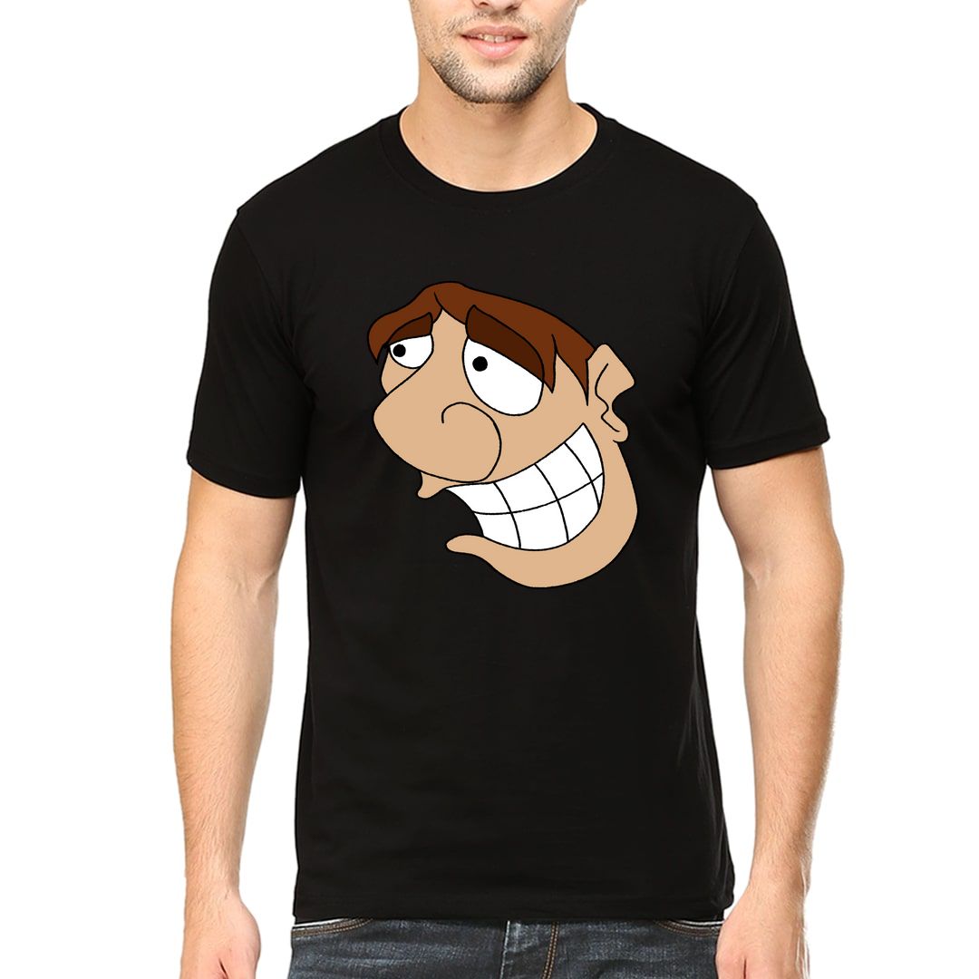 349d882d Funny Cartoon Face Men T Shirt Black Front.jpg