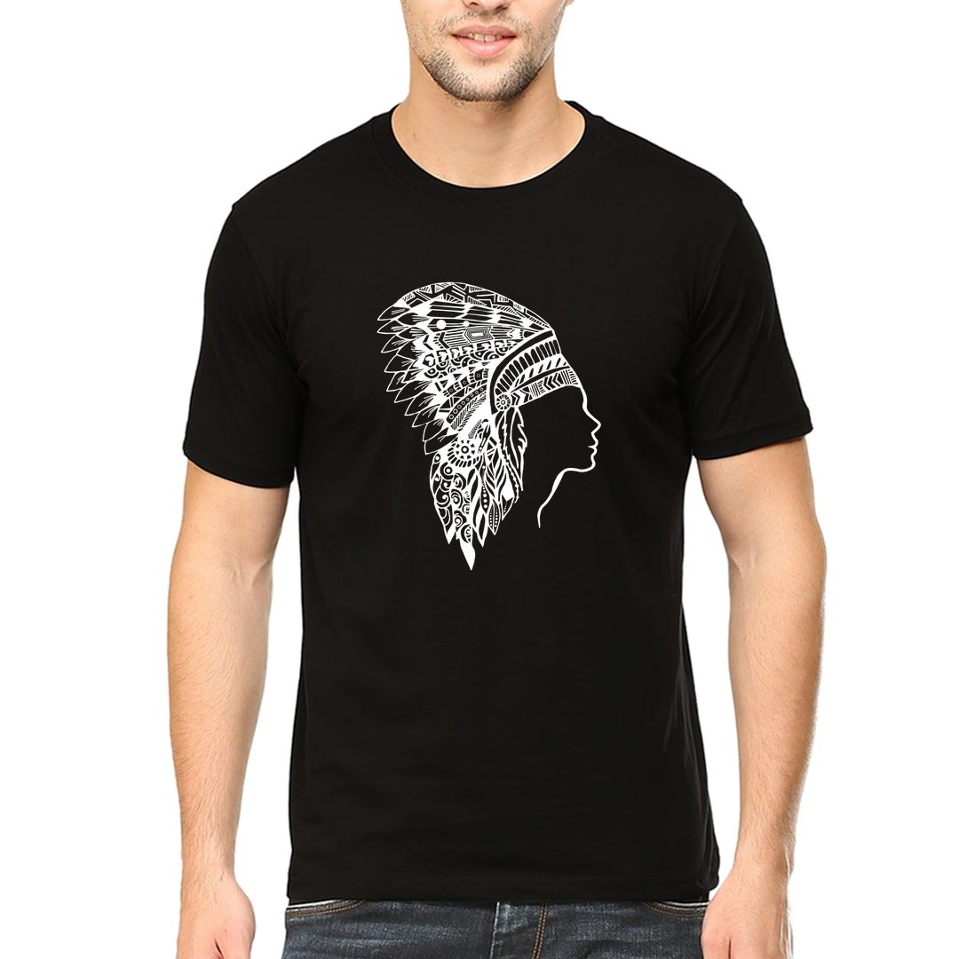 54cc8d8d Tribal American Indian Men T Shirt Black Front.jpg