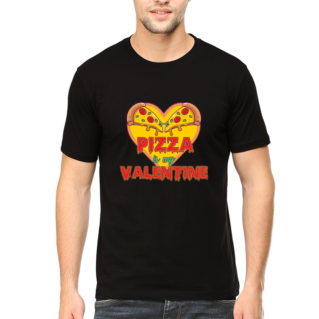 61f3451f Pizza Is My Valentine Men T Shirt Black Front.jpg