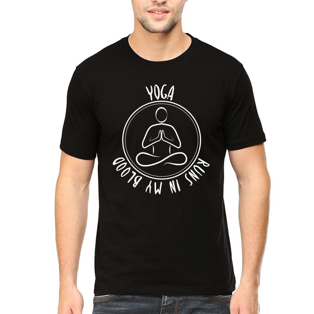 9d527c94 Padmasana Runs In My Blood Men T Shirt Black Front.jpg